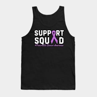 Distressed Purple Ribbon Support Squad Pancreatic Cancer Tank Top